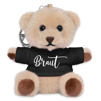 Bride Design for Hen Party Bachelor Party - Teddy Keyring - black - Front