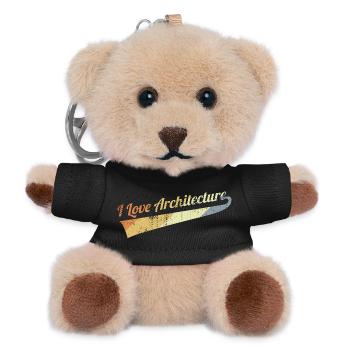 I Love Architecture - Teddy Keyring - black - Front