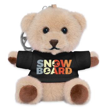 Snowboard Liebhaber - Teddy Schlüsselanhänger - Schwarz - Vorne