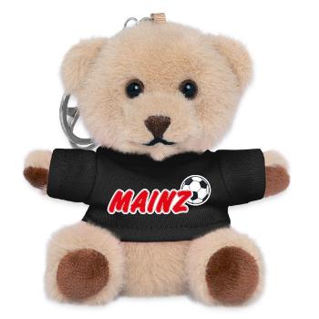 Mainz Fußball Fan - Teddy Schlüsselanhänger - Schwarz - Vorne
