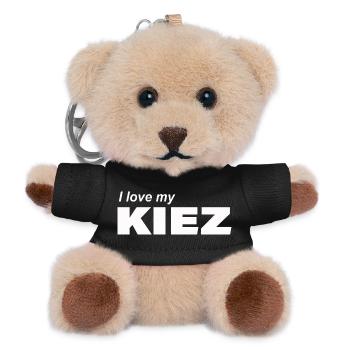 I LOVE MY KIEZ - Teddy Schlüsselanhänger - Schwarz - Vorne