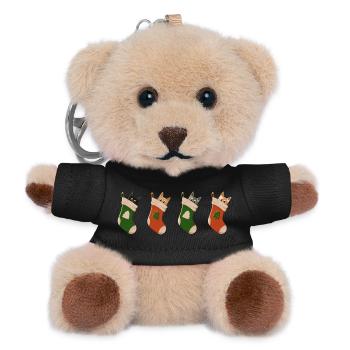 Cats in boots - Teddy Keyring - black - Front
