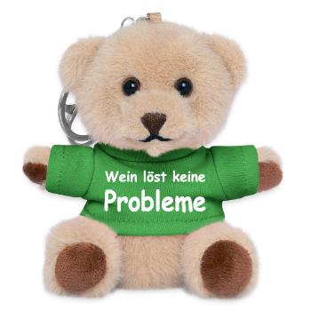 Wein - Teddy Schlüsselanhänger - Grün - Vorne
