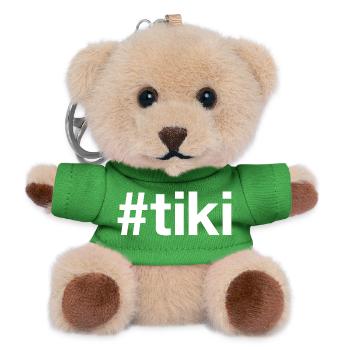 TIKI Hashtag - Teddy Schlüsselanhänger - Grün - Vorne