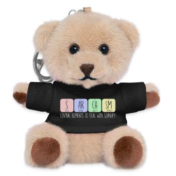 Central elements to deal with stupidity - Teddy Keyring - black - Front
