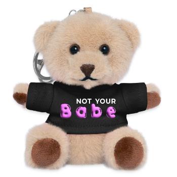 Not Your Babe. Minimal Gen Z Statement - Teddy Schlüsselanhänger - Schwarz - Vorne