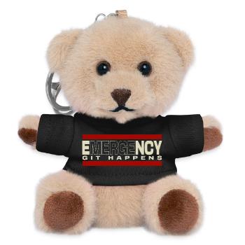 Nerd geek git d’urgence se produit - Porte-clés ourson - noir - Devant