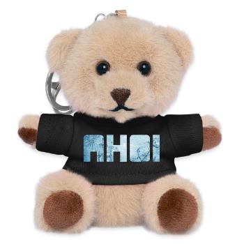 Ahoi Schiff Anker Urlaub Meer maritim Nordsee cool - Teddy Schlüsselanhänger - Schwarz - Vorne