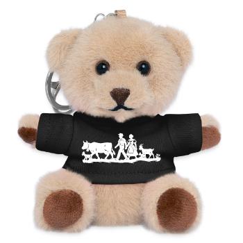 Alpaufzug_1_white - Teddy Schlüsselanhänger - Schwarz - Vorne