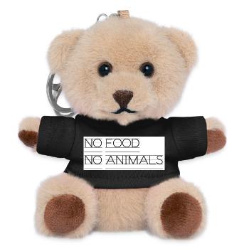 Pas de nourriture Pas d’animaux Faute de frappe - Porte-clés ourson - noir - Devant