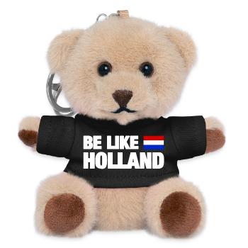 Holland Flag Design Motiv - Teddy Schlüsselanhänger - Schwarz - Vorne