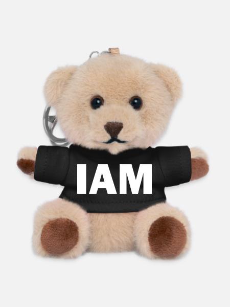 I AM - Ich bin - Teddy Schlüsselanhänger - Schwarz