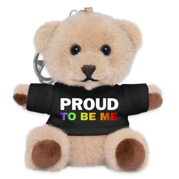 Lebendiges Pride-Empowerment-Design - Teddy Schlüsselanhänger - Schwarz - Vorne