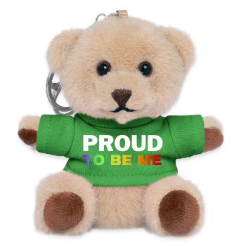 Vibrant Pride Empowerment Design - Teddy Keyring - green - Front