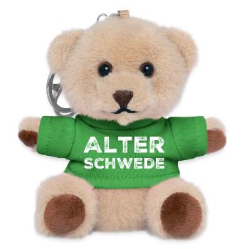 Alter Schwede Lustiger Ausdruck Spruch - Teddy Schlüsselanhänger - Grün - Vorne