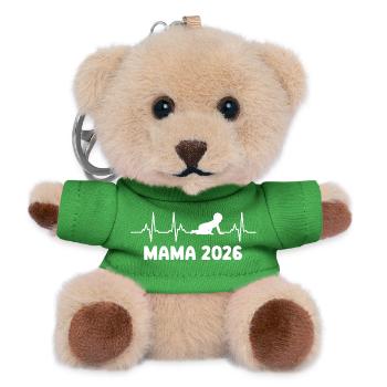 Expectant Mom Mom 2026 Drôle - Porte-clés ourson - vert - Devant