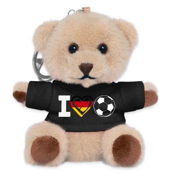 Funny Football Football Fan Gift - Teddy Keyring - black - Front