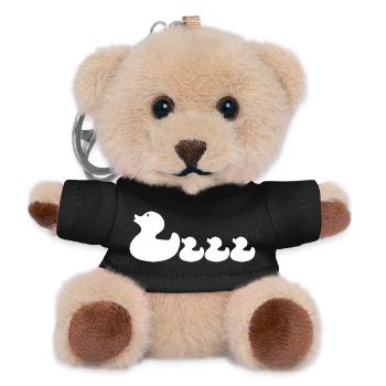 Mutter Ente & Entlein – niedliche Entenfamilie - Teddy Schlüsselanhänger - Schwarz - Vorne