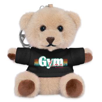 Gym Time – No Excuses Fitness Design Fitnessstudio - Teddy Schlüsselanhänger - Schwarz - Vorne
