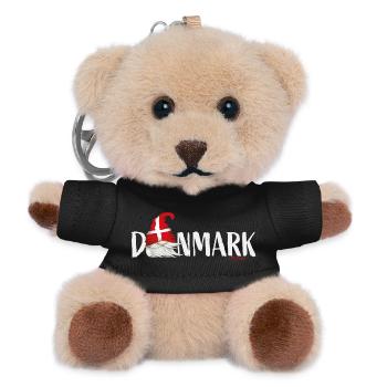 Danmark Lettrage Gnome Danemark Drapeau - Porte-clés ourson - noir - Devant