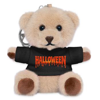 Police d’Halloween dégoulinante en orange sanguine - Porte-clés ourson - noir - Devant