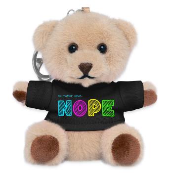 Quoi qu’il arrive... NOPE / Quoi qu’il arrive... Nö / Juste non - Porte-clés ourson - noir - Devant