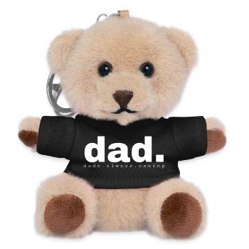 Papa. Motif - Porte-clés ourson - noir - Devant