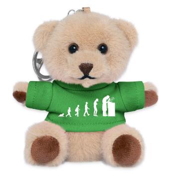 biologiste-01 - Porte-clés ourson - vert - Devant