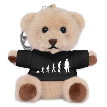 Development from baby to plumber - Teddy Keyring - black - Front