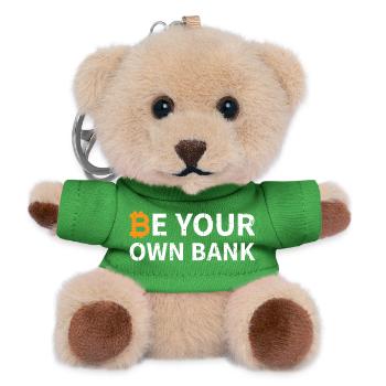 Be Your Own Bank Bitcoin - Teddy Schlüsselanhänger - Grün - Vorne