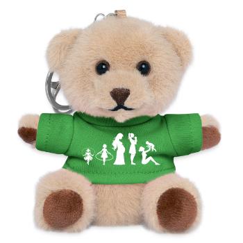 Évolution Famille des enfants de la fête des mères - Porte-clés ourson - vert - Devant