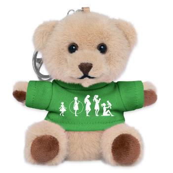 Evolution Mom Mother's Day Child Family - Teddy Keyring - green - Front