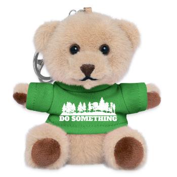 Do Something Spruch Wald Bäume Umwelt Naturschutz - Teddy Schlüsselanhänger - Grün - Vorne