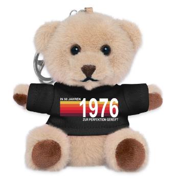Retro 50th Birthday Vintage 1976 Perfection - Teddy Keyring - black - Front