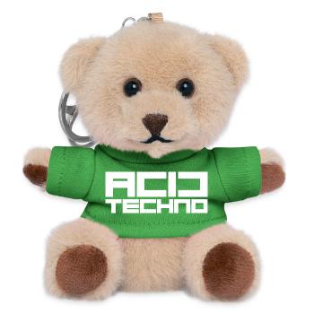 Acid-Techno - Teddy Schlüsselanhänger - Grün - Vorne