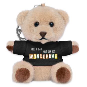 Jeder Tag mit dir ist Wunderbar - Teddy Schlüsselanhänger - Schwarz - Vorne