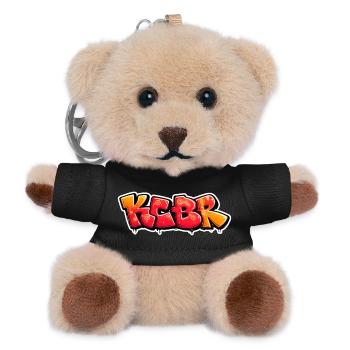 KCBR Graffiti Burst Design - Teddy Keyring - black - Front
