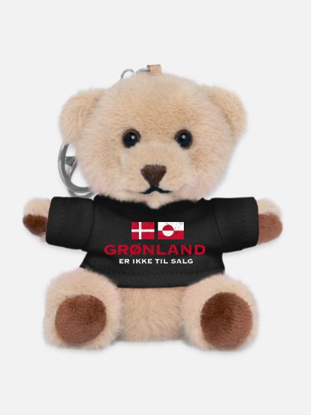 Greenland Flag Distress Unity - Teddy Keyring - black