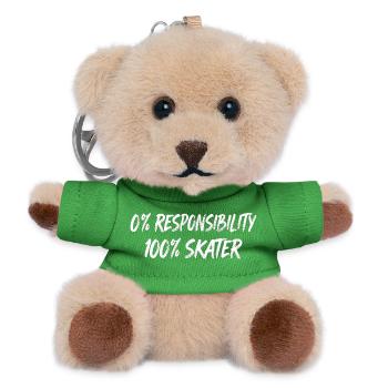 0% Responsibility 100% Skater - Teddy Keyring - green - Front