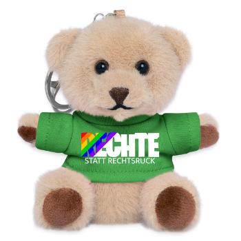 Human rights instead of a shift to the right - rainbow - Teddy Keyring - green - Front