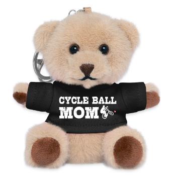 Radball, Radballer, Mom, Hallenradsport, Cycleball - Teddy Schlüsselanhänger - Schwarz - Vorne