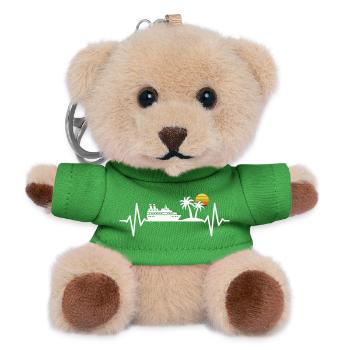 Cruise Ship Vacation Heartbeat - Teddy Keyring - green - Front