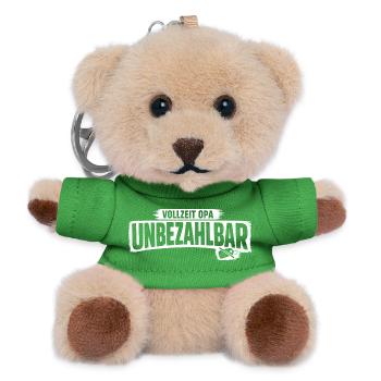 Full-time Grandpa Priceless - Teddy Keyring - green - Front