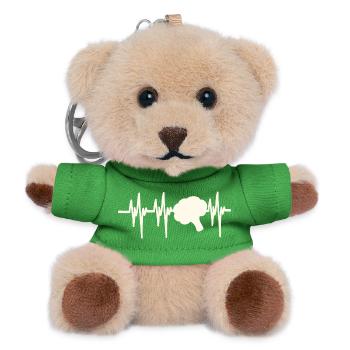 Heartbeat Broccoli - Teddy Keyring - green - Front
