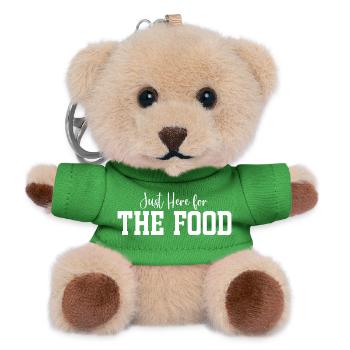 Just Here for The Food - Teddy Keyring - green - Front