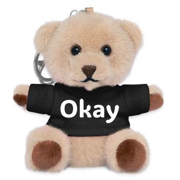 Okay Statement Shirt Minimalistisch - Teddy Keyring - black - Front
