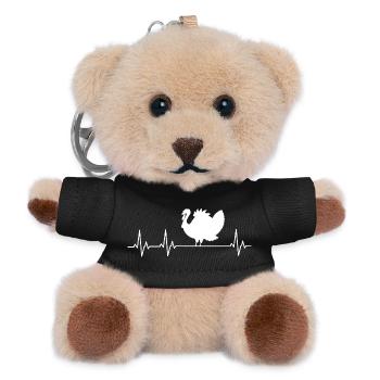 Turkey - Turkey - Thanksgiving - Teddy Keyring - black - Front