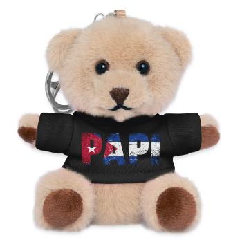 Daddy Cuba Flag Vintage Dad - Teddy Keyring - black - Front