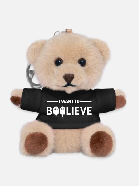 I Want to Boolive Believe in Ghosts XFiles - Teddy Keyring - black