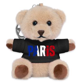 Paris Frankreich - Teddy Schlüsselanhänger - Schwarz - Vorne